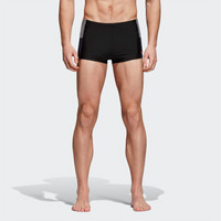 阿迪达斯（adidas）泳裤 男士平角沙滩游泳裤专业大码速干泳装 DH2204 黑色 A/M