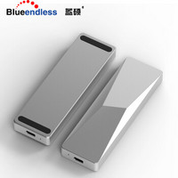蓝硕 BLUEENDLESS PC280A 外置NVME M.2转Type-c移动硬盘盒USB3.1固态SSD全铝外置盒 10Gbps-掀盖式 银色