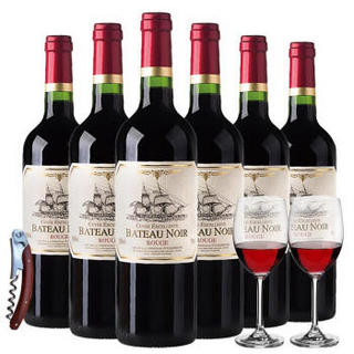 法国黑舰佳酿干红葡萄酒750ml*6瓶整箱国外原瓶原装进口红酒