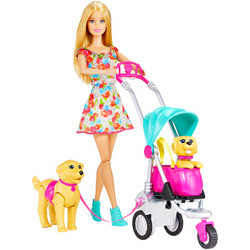 Barbie 芭比 儿童女孩玩具 芭比娃娃之新宠物集合组 CNB21 *3件