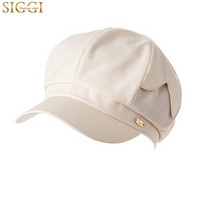 Siggi SI00328 帽子女春夏韩版百搭薄款贝雷帽日系简约小清新遮阳鸭舌帽 玄米色 57CM