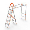 肯泰 家用梯子 折叠晾衣架 室内多功能两用人字梯 CTR-003 加厚铝合金五步梯普通款橙色