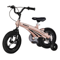 凤凰（Phoenix）儿童自行车 镁合金一体车架男女宝宝脚踏车 悍马轮16寸香槟金