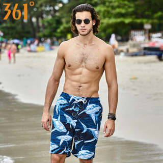 361度休闲沙滩裤专业运动平角五分速干宽松沙滩裤海边度假游泳装备泡温泉 XL