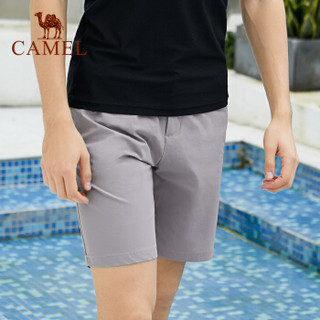 骆驼（CAMEL）运动短裤男夏季五分裤透气跑步健身短裤休闲裤沙滩裤子T9S2T0112 灰色 L