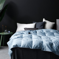 斯诺曼 SNOWMAN 贡缎蓝绿色95%鹅绒夏被 220*240cm 蓝色