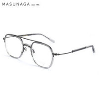 MASUNAGA增永眼镜男女复古全框眼镜架配镜近视光学镜架GMS-115 #24 黑色