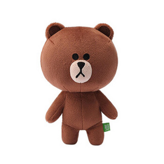 LINE FRIENDS 棕色布朗熊毛绒公仔18cm 玩具娃娃礼物