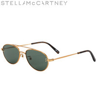开云眼镜 丝黛拉麦卡妮（Stella mccartney） 男女款墨镜 绿色镜片金色镜框眼镜 太阳镜 SC0180S-001 54mm
