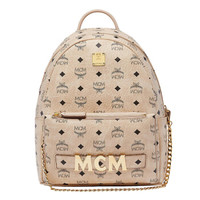 MCM 中性时尚两用双肩背包 MMK8AVE83IG001米色