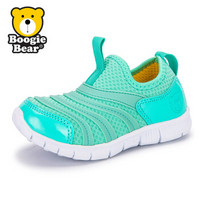 Boogie Bear 韩国童鞋2018春季新款儿童毛毛虫男童运动鞋女童鞋防滑 BB181S1701 绿色 27