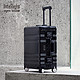 INTERIGHT 铝镁合金拉杆箱静音万向轮休闲旅行行李箱旅行箱  20英寸 黑色