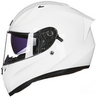 TORC 头盔秋冬全盔双镜片摩托车电动车头盔可拆卸内衬安全时尚盔T128/T18 白色 XL码