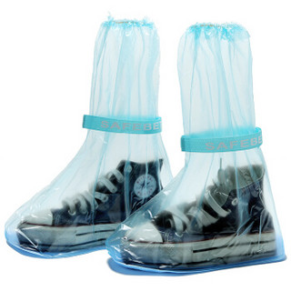 纪维希（jiweixi）防雨鞋套 户外旅行中高筒水鞋 男女防水加厚防滑耐磨 JWX1006 蓝色 小号（36-38）