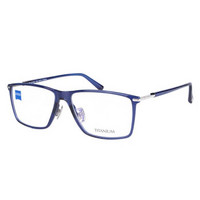 蔡司眼镜（Zeiss Eyewear）男女款 全框蓝色镜框蓝色镜腿眼镜框眼镜架 ZS-75005-F520 56MM