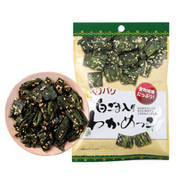 日本进口 摩西摩西香脆芝麻昆布14g 休闲芝麻脆海苔零食 *10件