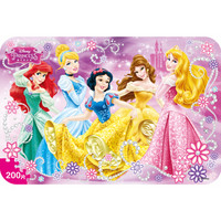 迪士尼(Disney) 200片铁盒拼图木质 儿童拼图女孩玩具公主2019款(古部木制拼图玩具)11DF3606