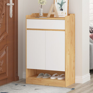 家乐铭品两门鞋柜带抽屉现代简约玄关柜门厅收纳柜多功能储物柜h06020