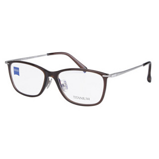 蔡司眼镜（Zeiss Eyewear）男女款 全框棕色镜框银色镜腿眼镜框眼镜架 ZS-70006-F110 51MM