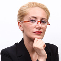 纳尼尼(NANNINI)时尚轻盈男女老花眼镜NF507防蓝光折叠便携老光镜防辐射商务无框老人眼镜 琥珀色 200度