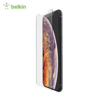 贝尔金（BELKIN）iPhoneXS/MAX康宁玻璃贴膜手机保护膜防划痕防指纹防油污多层保护托盘对齐裸屏触感