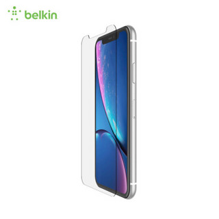 贝尔金（BELKIN）iPhoneXR钢化玻璃贴膜防划痕防撞击兼容手机壳灵敏度高托盘对齐触感灵敏