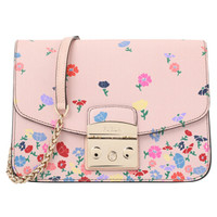 FURLA 芙拉 女士皮质单肩斜挎包 小号 粉色印花 BNF8 TONI MAGNOLIA 941919