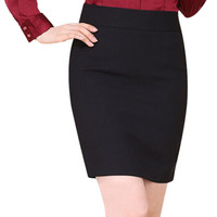 丽乔 2019春夏新款女装新品半身裙女职业包臀裙一步裙高腰修身显瘦短裙OL工作裙 HCCZY018 黑色 L