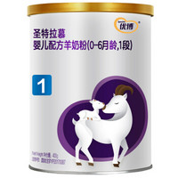 圣元(Synutra)奶粉 优博圣特拉慕婴幼儿配方羊奶粉1段(0-6个月婴儿适用) 400克  (进口奶源）