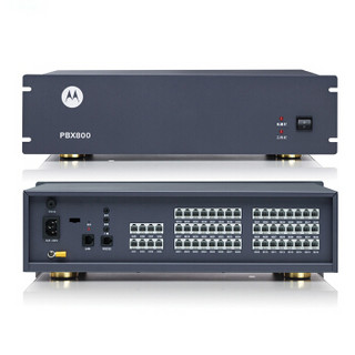 摩托罗拉(Motorola) 4进(外线)24出(分机)PBX800 机架式集团程控电话交换机(可扩) 电脑管理 远程维护 叫醒