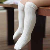 馨颂 婴儿袜子两双装女童精梳棉高筒套装 R140F1 粉色+白色 16-18(M)(1-3岁)