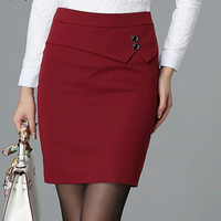 BANDALY 2019夏季新品女装半身裙女韩版时尚夜店风短裙一步裙包臀 kkcxj31316 红色 S