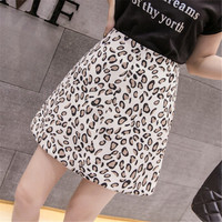 HMDIME 豹纹半身裙女春夏新品 ins超火高腰chic包臀A字裙子防走光 MMFS7861 杏色 S