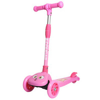 美洲狮（COUGAR）儿童踏板车全闪轮滑板车MHBC009 粉色