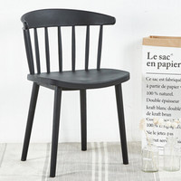 华恺之星餐椅北欧式简约家用餐厅咖啡椅凳子塑料休闲椅子HK905黑色
