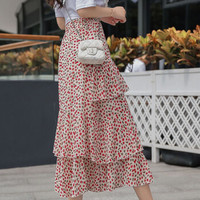 vitto 薇图 高腰A型中长裙蛋糕裙半身裙 xbVT455  花色 均码