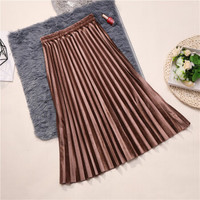 薇图 vitto 女装 2019韩版春季新款裙子时尚纯色半身裙dVT113 砖红 均码