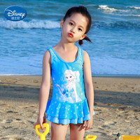 迪士尼（DISNEY）儿童泳衣 迪士尼冰雪奇缘系列 女童连体裙式泳装S19B2Q0125B 湖蓝色 150