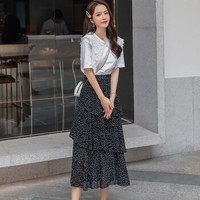 vitto 薇图 高腰A型中长裙蛋糕裙半身裙 xbVT456  黑色 均码