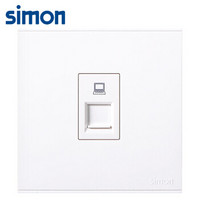 西蒙(SIMON) 开关插座面板 E6系列 一位电脑插座(六类) 86型面板 象牙白色 725618