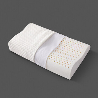 博洋家纺 BEYOND 乳胶枕芯 泰国天然乳胶枕头 成人枕 双面透气枕-白色（三代） 50*30*9/6cm