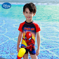 迪士尼（DISNEY）儿童泳衣 漫威复仇者联盟系列蜘蛛侠 男童连体泳衣冲浪服S19W2F0184A 红色 120