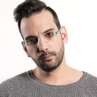 纳尼尼进口老花镜男女轻薄时尚CP2 折叠便携高清舒适老花眼镜 蓝色 300度