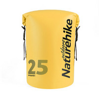 Naturehike挪客户外防水袋干湿分离沙滩背包浮潜漂流游泳包收纳袋 黄色 25L