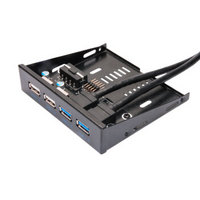 moge 魔羯 MC20021 前置软驱电脑DIY配件 老电脑升级 机箱USB扩展 软驱位面板USB3.0*2+USB2.0*2