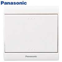 松下（ Panasonic）开关插座面板 一开双控开关面板 单开双控墙壁开关 佳典纯系列86型 WMS502 白色