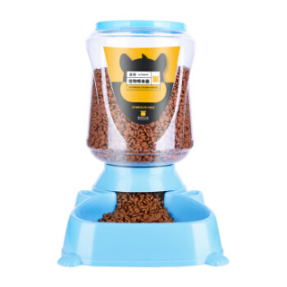 疯狂的小狗 宠物用品狗碗喂水器狗狗饮水器猫碗狗盆食具水具 自动喂食器4L 蓝色