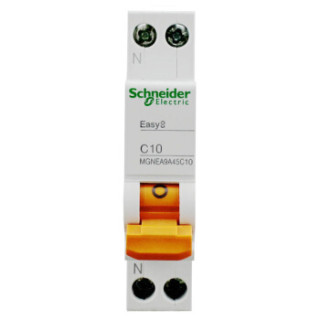 施耐德电气(Schneider Electric)空气开关 家用微型断路器 双进双出1P+N C10A DPN EA9系列MGNEA9A45C10R