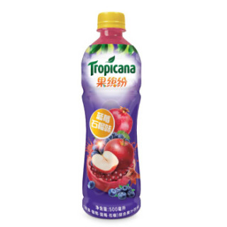 果缤纷 蓝莓石榴味 果汁 饮料 500ml*15瓶 整箱装 百事可乐出品