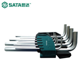 世达 SATA 9件套铭钒钢加长内六角扳手 09107A